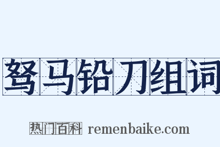 驽马铅刀组词是什么意思的图片